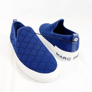 Marc Fisher MFDELYA Blue Slip On Loafers Flat Shoes Size 7.5M